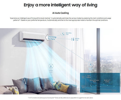 Samsung 1.0HP F-AR1-0BYFAMWK Wind-Free Deluxe Inverter Air Conditioner Air Cond FAR10BYFAMWK