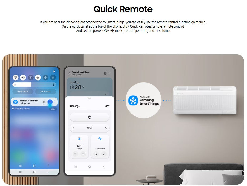 Samsung 1.0HP F-AR1-0BYFAMWK Wind-Free Deluxe Inverter Air Conditioner Air Cond FAR10BYFAMWK