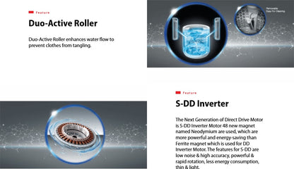 Toshiba Washing Machine 16KG AW-DG1700WM (SS) SDD Inverter Nano Wash AWDG1700WM