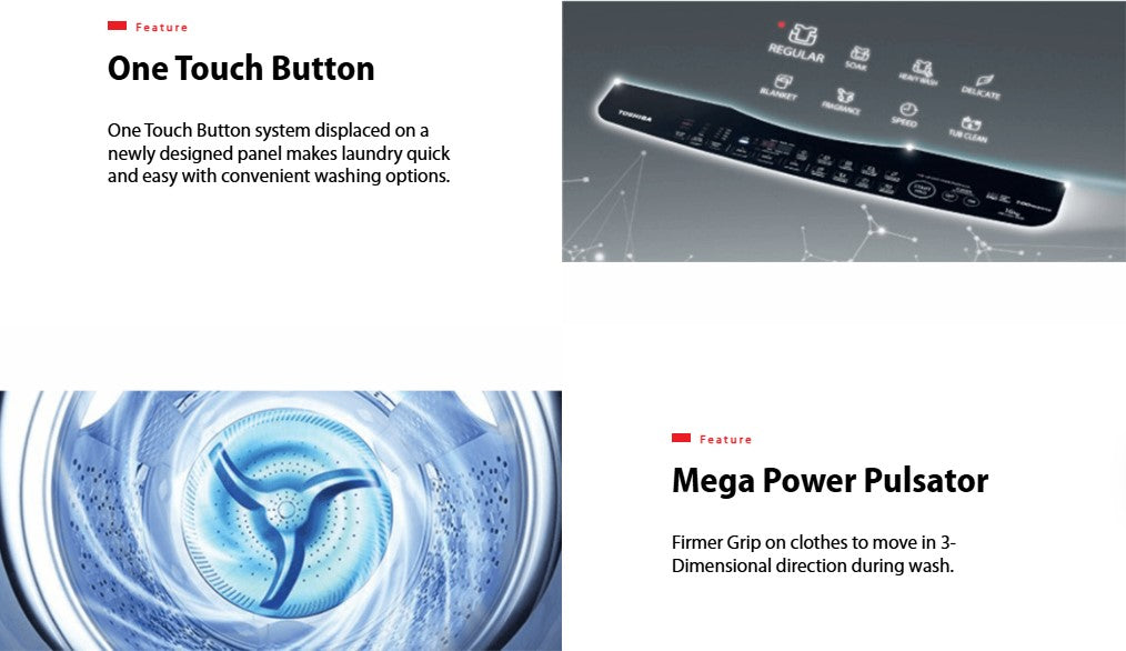 Toshiba Washing Machine 16KG AW-DG1700WM (SS) SDD Inverter Nano Wash AWDG1700WM