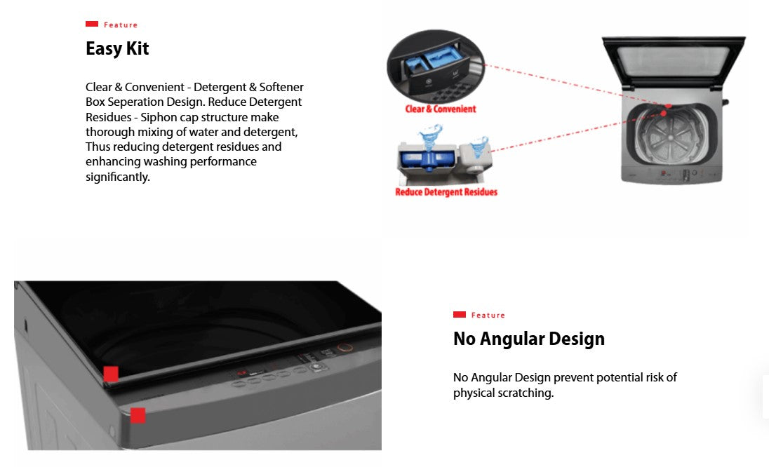 Toshiba 10.5KG AW-DUK1150HM(MG) Top Load Washing Machine Inverter AWDUK1150HMMG