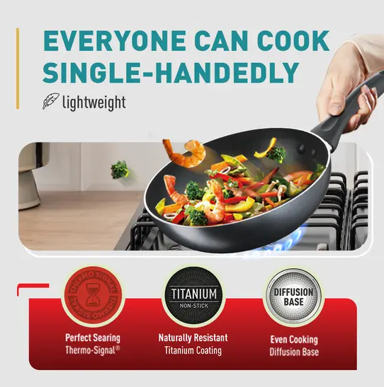 Tefal B22504/B2250495 Cook & Clean Frypan 24cm