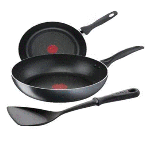 [COMBO OFFER] Tefal 28cm Frypan + 20cm Frypan + Comfort Wok Spatula K12909 non stick  ( B22506 + B22502 + K12909 )
