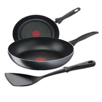 [COMBO OFFER] Tefal 28cm Frypan + 20cm Frypan + Comfort Wok Spatula K12909 non stick  ( B22506 + B22502 + K12909 )