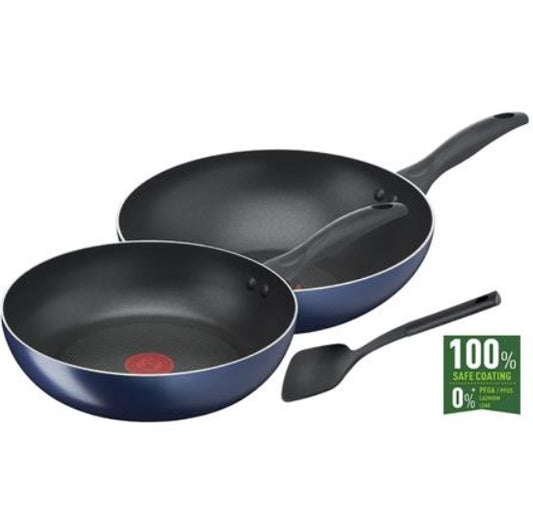 Tefal 3pcs Set B266S3 Clear Cook (28cm+26cm+Spatula)