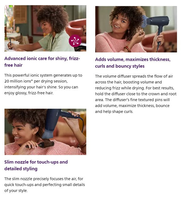 Philips Hair Dryer BHD360 Thermo Protect (2100W) With Difusser BHD360/23