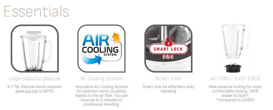 Tefal Blendforce 2 Blender (glass) BL4361/BL436165