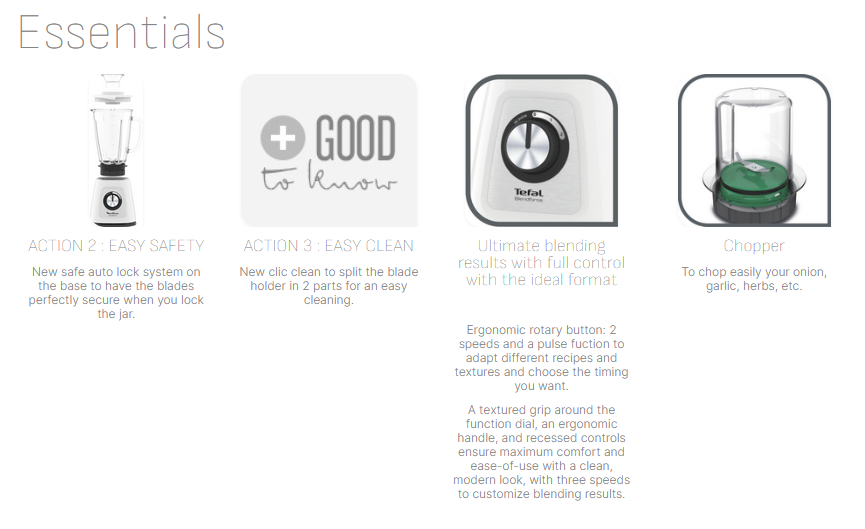 Tefal Blendforce 2 Blender (glass) BL4361/BL436165