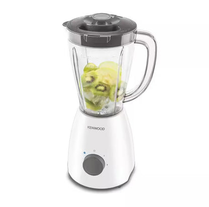 Kenwood 1.5L Blender 400W motor Plastic Goblet Bowl BLP10.A0WH 2 Speed with Pulse Stainless Steel Blades + Dry Mill Grinder BLP10A0WH (White)