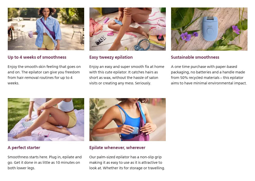 Philips BRE228 Epilator Series 2000 Corded BRE228/00