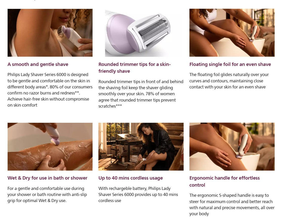 Philips Cordless Shaver BRL136 with Wet and Dry Series 6000 BRL136/00 Pencukur