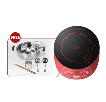 Midea C21-WT2133 2100W Feather Touch Control Induction Cooker (Red) C21WT2133