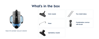 Electrolux EC31-2BB/C312BB Ease C3 canister vacuum cleaner