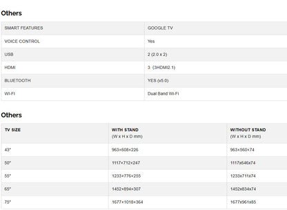 Toshiba TV 55" C350NP Ultra HD Smart 4K 55C350NP