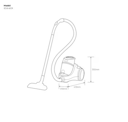 Electrolux EC41-6CR Ease C4 canister vacuum cleaner (Red)