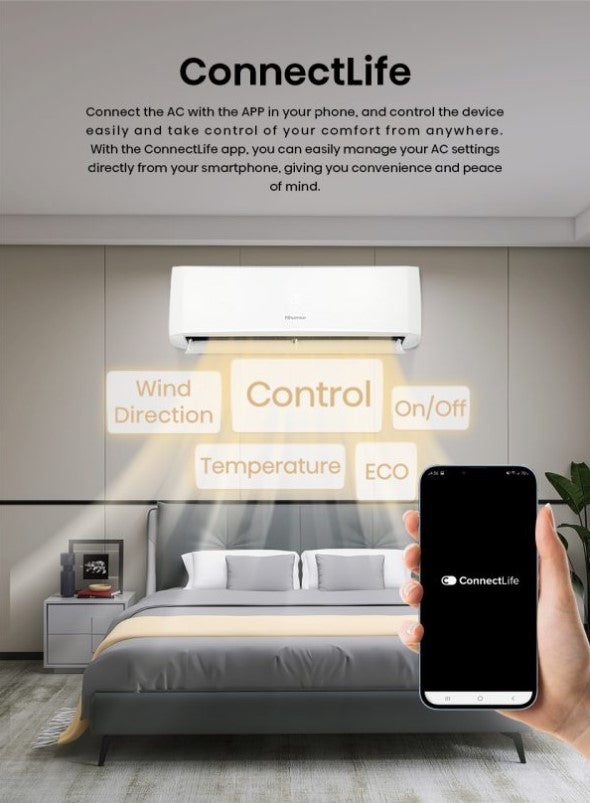 Hisense Air Cond AI12CBGS 1.5HP (CBGS) Inverter Air Conditioner