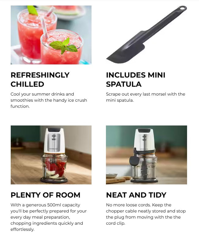 Kenwood Easy Chop Mini Chopper CHP61.100WH / CHP61100WH