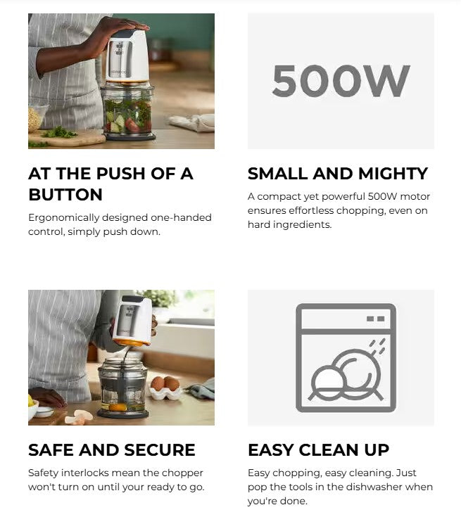 Kenwood Easy Chop Mini Chopper CHP61.100WH / CHP61100WH