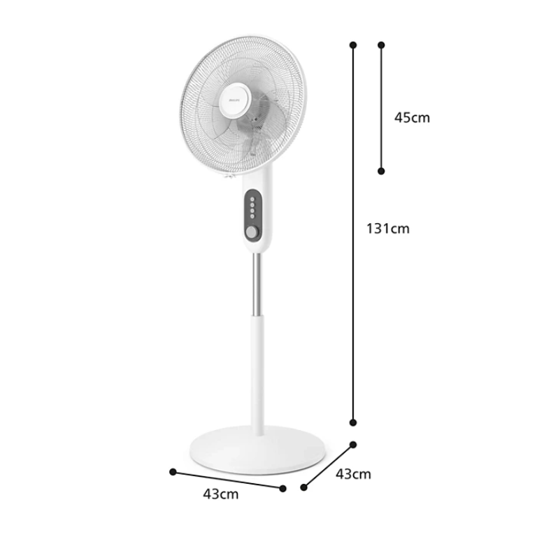 Philips 16'' Pedastal Fan 1000 Series CX1220/00 (White) timer 45W CX1220 Kipas Diri