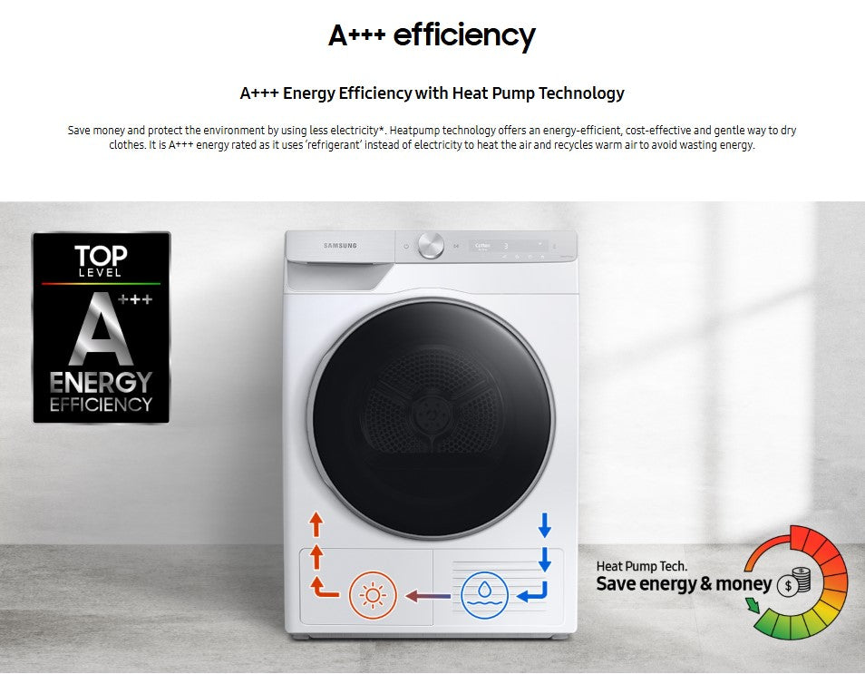 Samsung 9KG Heat Pump Dryer DV90T8240SX/FQ AI Control DV90T8240SX