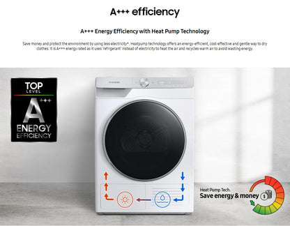 Samsung 9KG Heat Pump Dryer DV90T8240SX/FQ AI Control DV90T8240SX