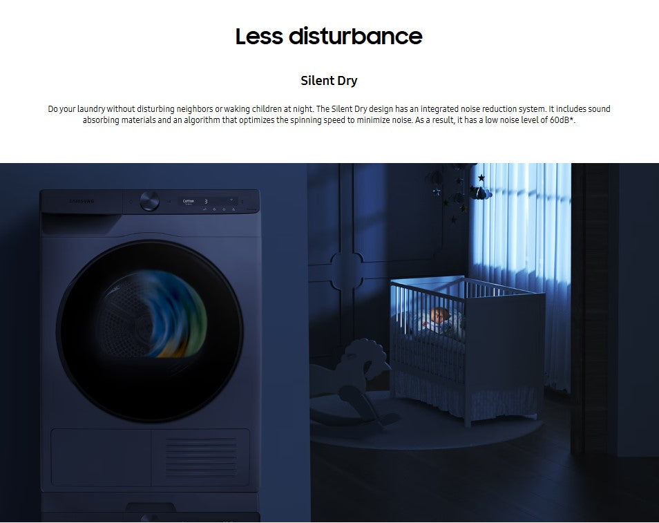 Samsung 9KG Heat Pump Dryer DV90T8240SX/FQ AI Control DV90T8240SX