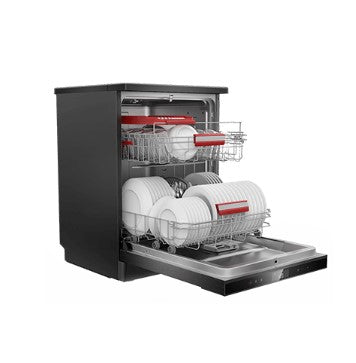 Toshiba Dishwasher DW-14F2 Free Standing with 70°C Hot Water Wash (Black Stainless Steel) DW14F2BSMY