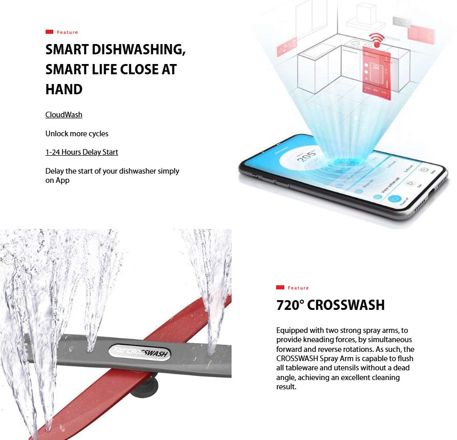 Toshiba Free Standing 15 Places Settings Dishwasher DW-15F6G / DW15F6GMY