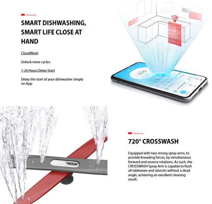 Toshiba Free Standing 15 Places Settings Dishwasher DW-15F6G / DW15F6GMY