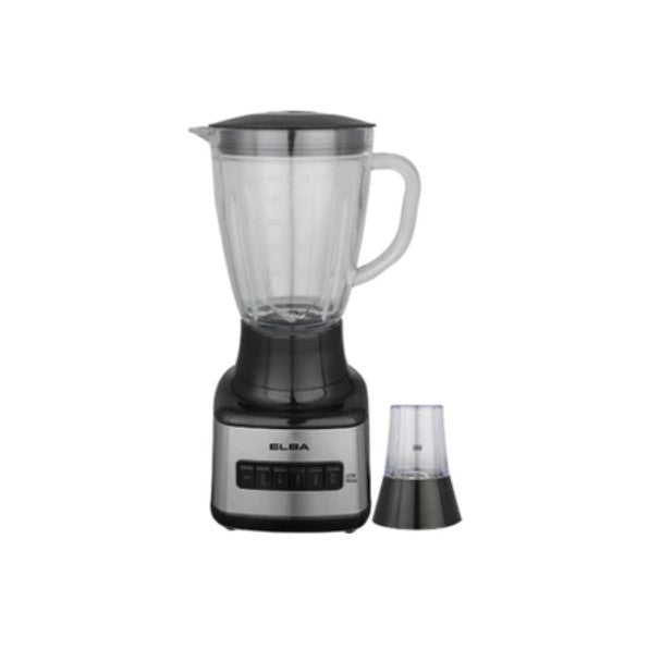 Elba Glass Jar Blender EBG-K1556G(BK) / EBGK1556G(BK) - 6-speed with Pulse Function, Grinder, Black (1.5L/500W)