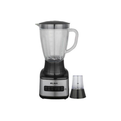 Elba Glass Jar Blender EBG-K1556G(BK) / EBGK1556G(BK) - 6-speed with Pulse Function, Grinder, Black (1.5L/500W)