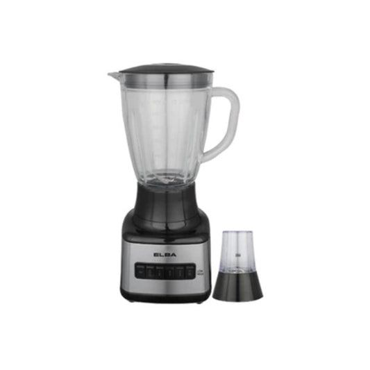 Elba Glass Jar Blender EBG-K1556G(BK) / EBGK1556G(BK) - 6-speed with Pulse Function, Grinder, Black (1.5L/500W)