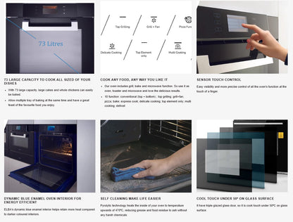 Elba 38L Built-in Steam Oven 73L EBO-H7310TFT(BK) / EBOH7310TFTBK