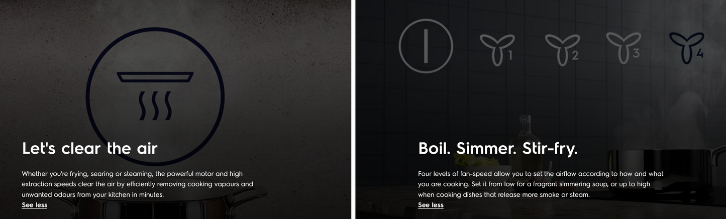 Electrolux ECS9610K 90cm UltimateTaste 500 Slope Cooker Hood