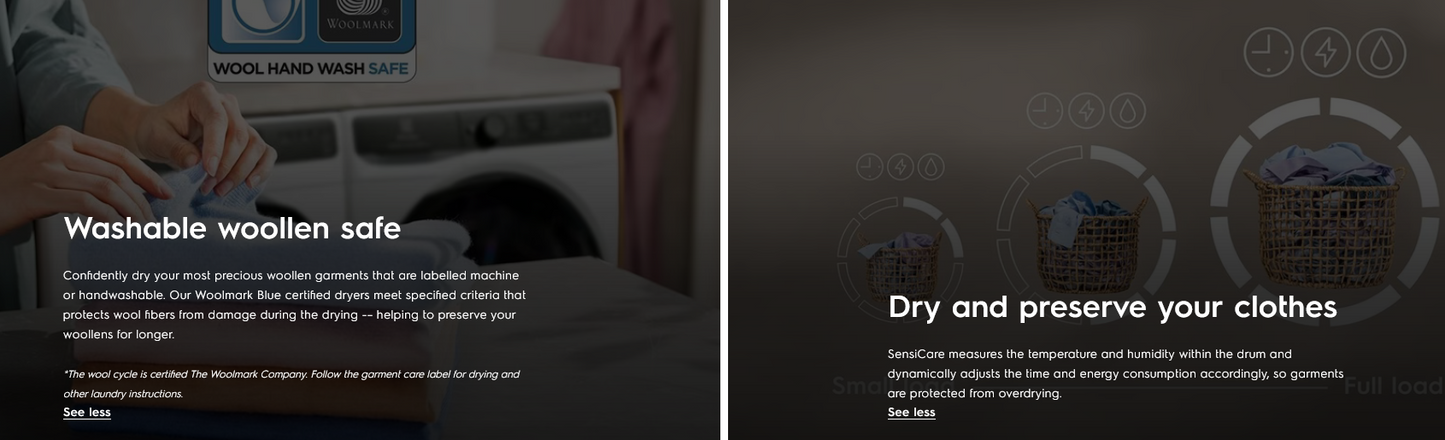 Electrolux EDH903R7WC 9kg UltimateCare 700 Heat Pump Dryer