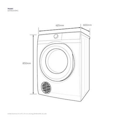 Electrolux 8kg UltimateCare 300 EDV804H3WC Venting Pump Dryer