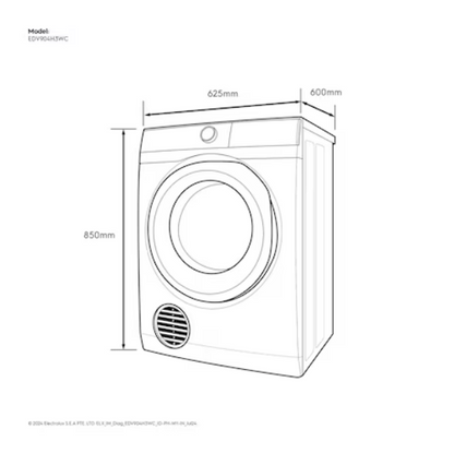 Electrolux 9kg UltimateCare 300 EDV904H3WC Venting Pump Dryer