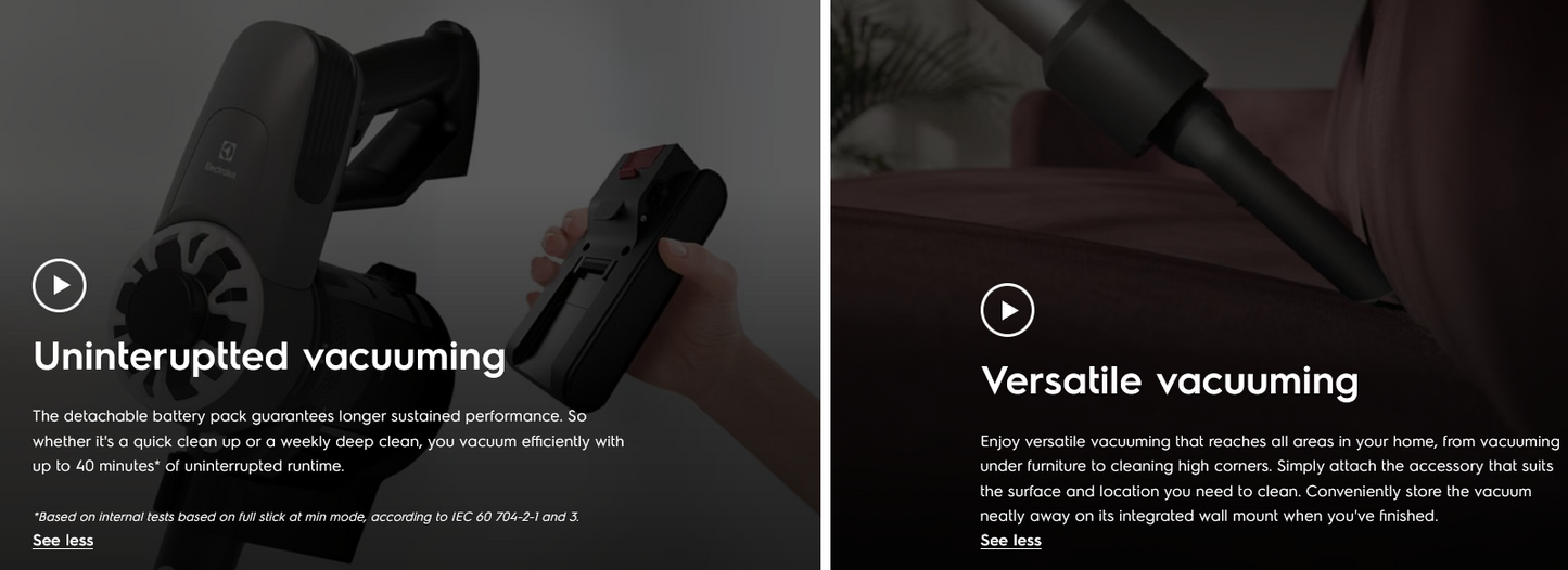 Electrolux EFP31312 UltimateHome 300 Cordless Vacuum Cleaner