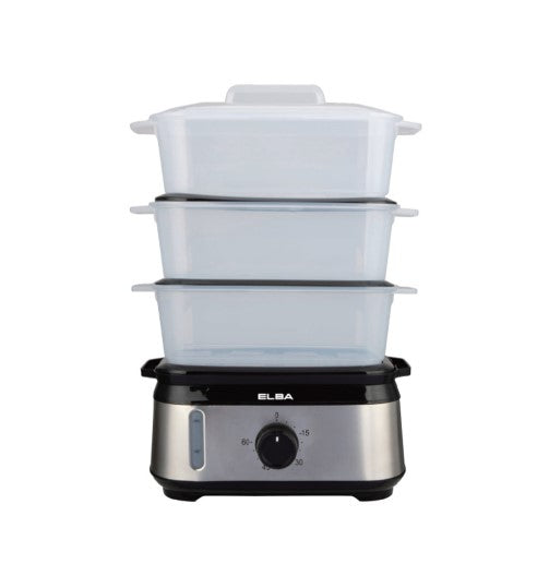 Elba 10L Food Steamer EFS-M1038(SS) with removable steam tray EFSM1038SS