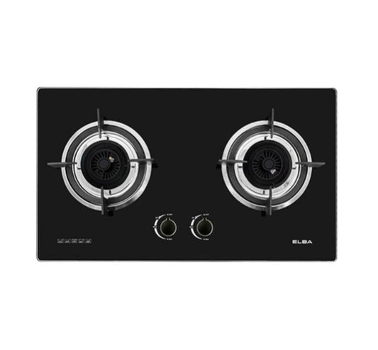 Elba 2 Burners Built in Glass Hob EGH-M8442G(BK) Tempered Glass, Black (4.8kW) EGHM8442GBK (Black)