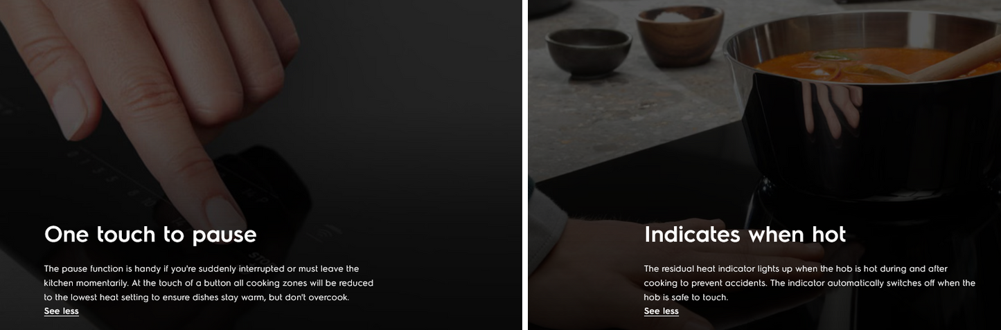 Electrolux EHC7240BA 70cm UltimateTaste 300 Built-in Radiant Hob with 2 Cooking Zones