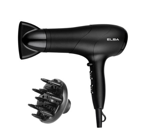 Elba Hair Dryer 2speeds Control, 3 Heat Settings - Black (1800W-2000W) EHD-G2037(BK) / EHDG2037BK