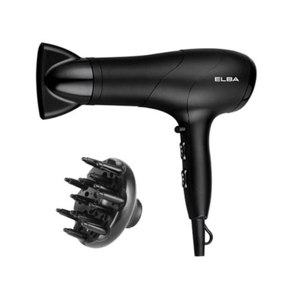 Elba Hair Dryer 2speeds Control, 3 Heat Settings - Black (1800W-2000W) EHD-G2037(BK) / EHDG2037BK