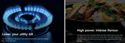 Electrolux EHG7230BE 78cm UltimateTaste 300 built-in gas hob with 2 cooking zones