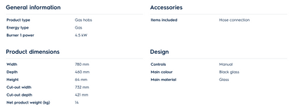 Electrolux EHG7230BE 78cm UltimateTaste 300 built-in gas hob with 2 cooking zones