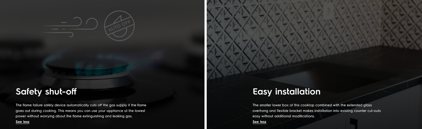 Electrolux EHG8321BC 80cm UltimateTaste 300 Built-in Gas Hob with 3 Cooking Zones