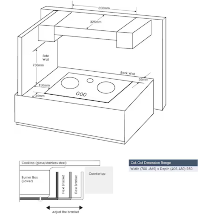 Electrolux EHG9331BC 90cm UltimateTaste 300 Built-in Gas Hob with 3 Cooking Zones