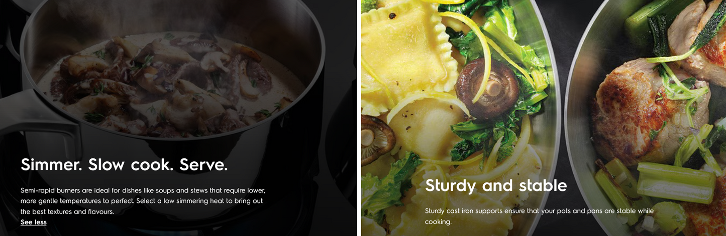 Electrolux EHG9331BC 90cm UltimateTaste 300 Built-in Gas Hob with 3 Cooking Zones