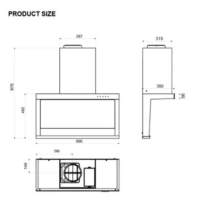 Elba Designer Hood PRIMO EH-H9321ST(BK) / EHH9321STBK