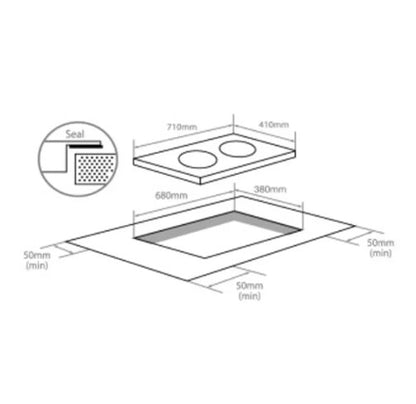 ELBA 2 burner Built-in Induction Cooker EIC-Q7092ST(BK) / EICQ7092STBK